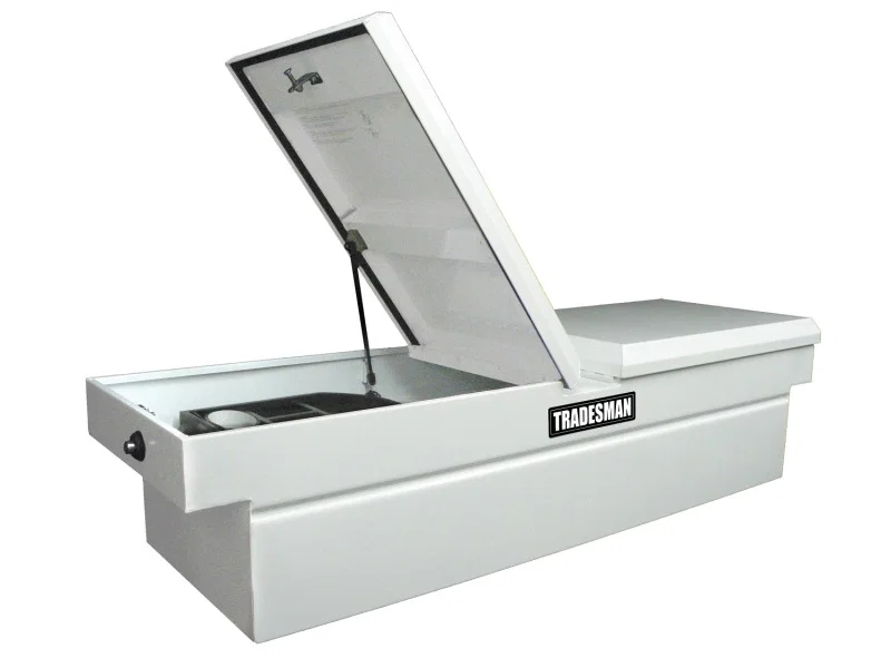 Tradesman 86450, Steel Cross Bed Truck Tool Box (70in.) - White