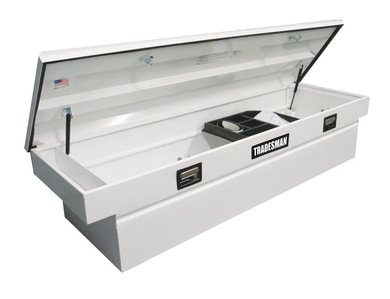 Tradesman 86400, Steel Cross Bed Truck Tool Box (70in.) - White