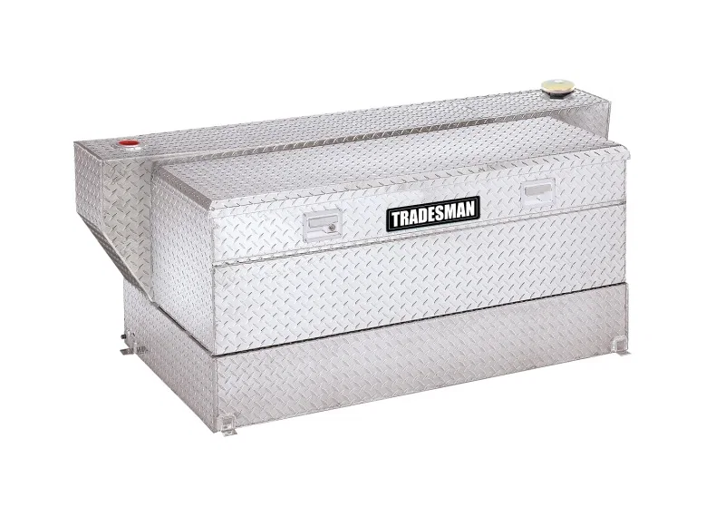 Tradesman 3259, Aluminum L-Shape Liquid Storage Tank Combo (48in. / 100 Gallon Capacity) - Brite