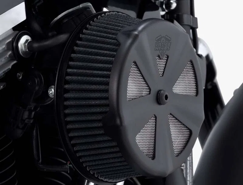 Vance and Hines 71019, & Hines Black Skullcap Crown Intake Cover for Harley-Davidson