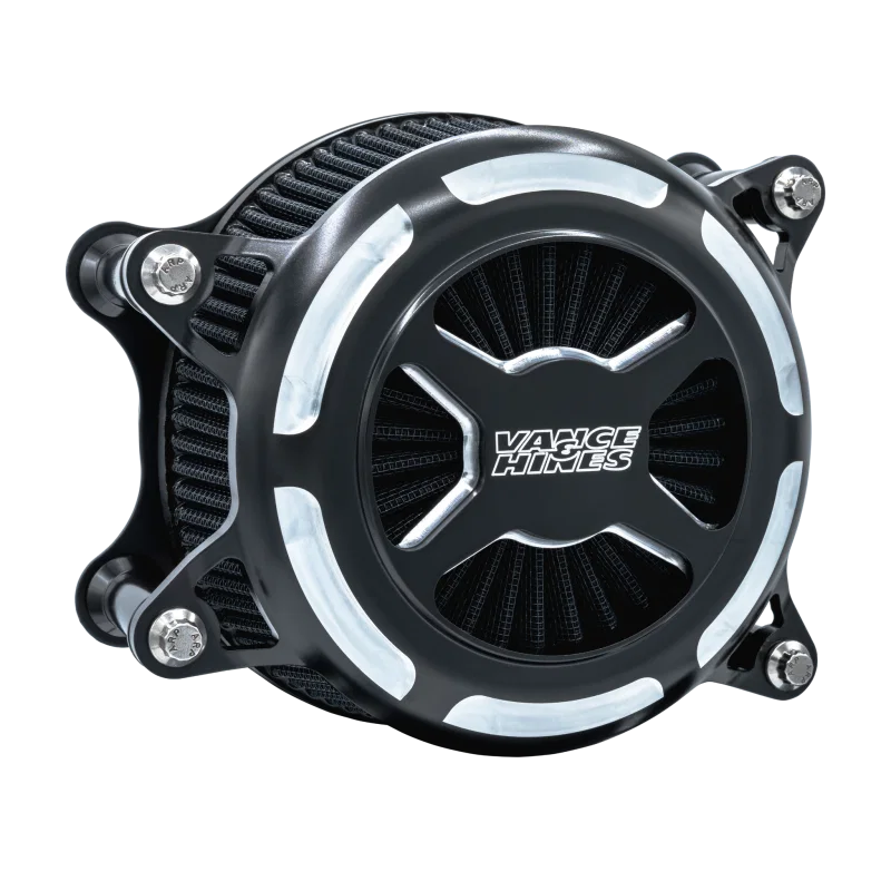 Vance and Hines 41100, & Hines 23+ HD Road/Street Glide V02 X Air Intake - Black Contrast