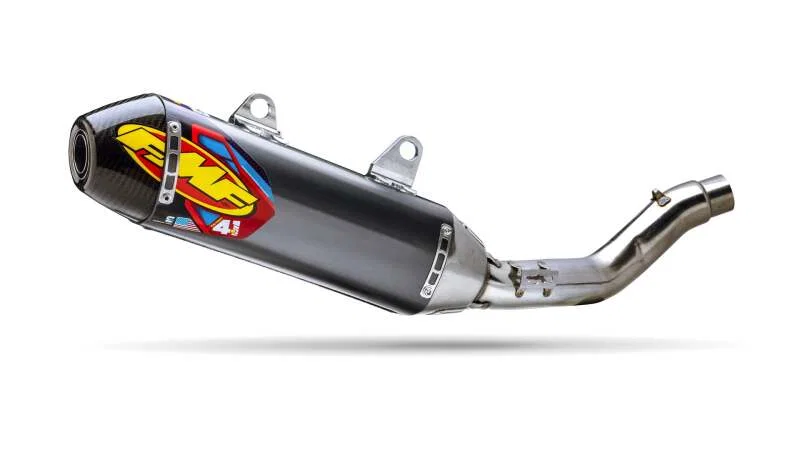 FMF Racing 045694, 24+ Triumph TF 250X Alum. Factory 4.1 RCT Slip-On Muffler w/ R. Carbon Cap