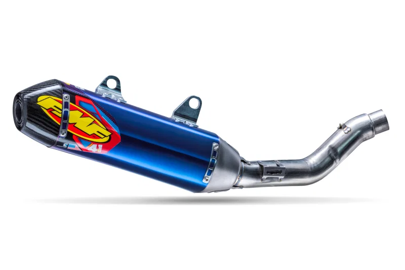 FMF Racing 045690, 24-26 Beta 450RX Anod Titanium Fact-4.1 RCT Slip-On Muffler w/ R. Carbon Cap