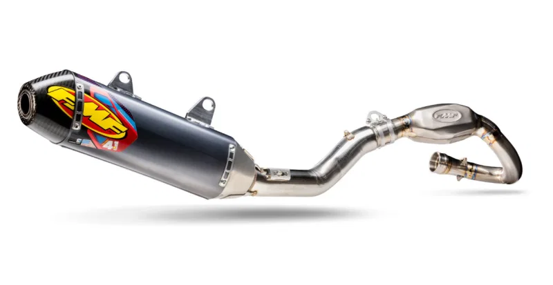 FMF Racing 042413, 25+ Kawasaki KX250F SS Alum. Factory 4.1 RCT w/R. Carbon Cap w/Megabomb Header(Complete)