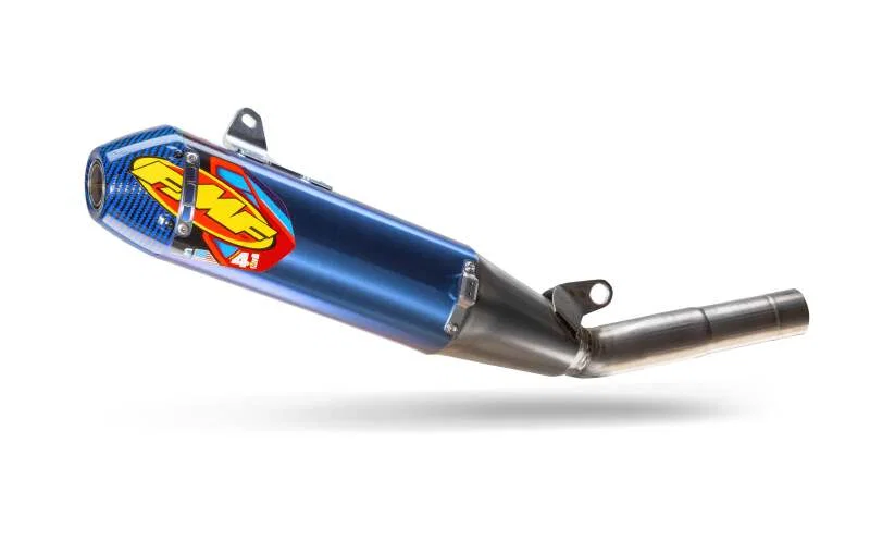 FMF Racing 044486, 19-26 Yamaha YZ250F/FX Anodized Titanium Factory 4.1 RCT Muffler w/Blue CF Cap