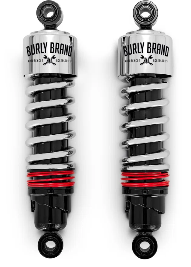 Burly Brand B28-1205, Slammer Plus Shocks 11.5in - Chrome