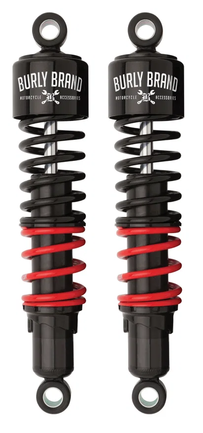 Burly Brand B28-1251, Stiletto Shocks 13.0in - Black for Harley-Davidson