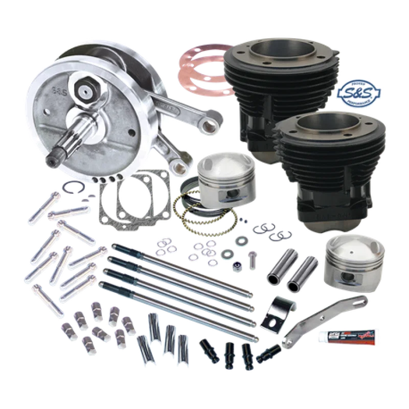 S&S Cycle 91-9140, 70-84 BT 103in Sidewinder Big Bore Stroker Kit - Gloss Black