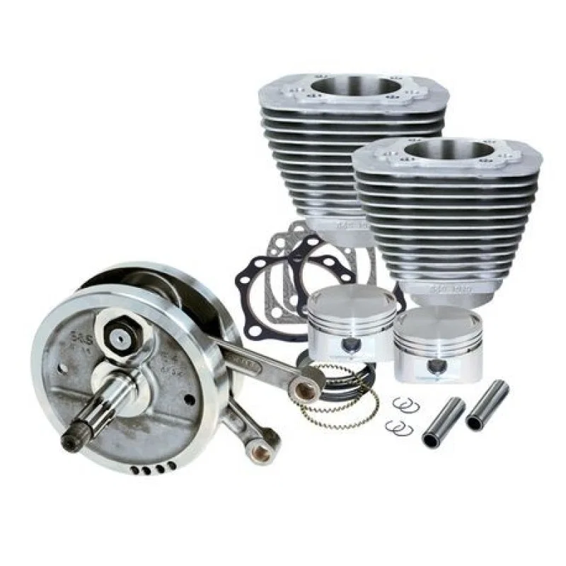 S&S Cycle 91-7660, 84-99 BT 96in Sidewinder Big Bore Stroker Kit - Natural