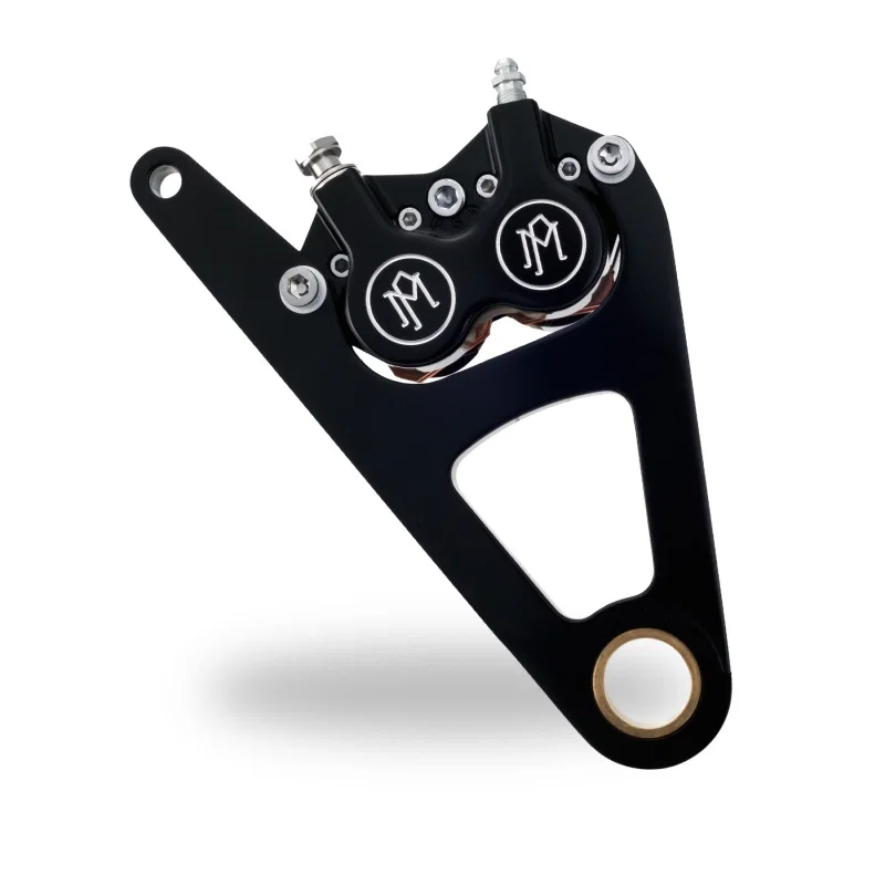 Performance Machine 1230-0017-BM, Front 4 Piston Caliper and Bracket - Contrast Cut