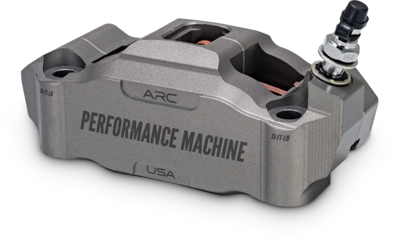 Performance Machine 0052-2427-GYC, 125 x 4 Race Series Radial Mount Caliper with ARC - Left - Gunmetal Grey