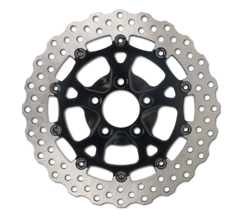 Performance Machine 0133-2606S-B, Disc Carr Dominator 320Mm X .20 Ff No O/S Front Black Ano