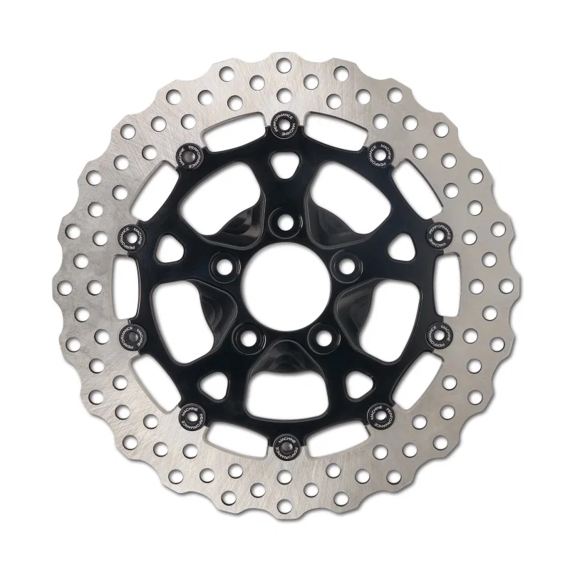 Performance Machine 0133-1807S-B, Disc Carr Dominator 11.8in x .20 FF No O/S Rr - Black Ano