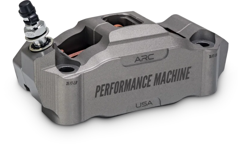 Performance Machine 0052-2426-GYC, 125 x 4 Race Series Radial Mount Caliper with ARC - Right - Gunmetal Grey