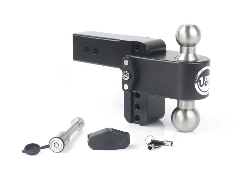Weigh Safe LTB4-2.5-KA-CER-BLA, 180 Hitch 4in Drop Hitch & 2.5in Shank (10K/18.5K GTWR) w/WS05 - Black Cerakote