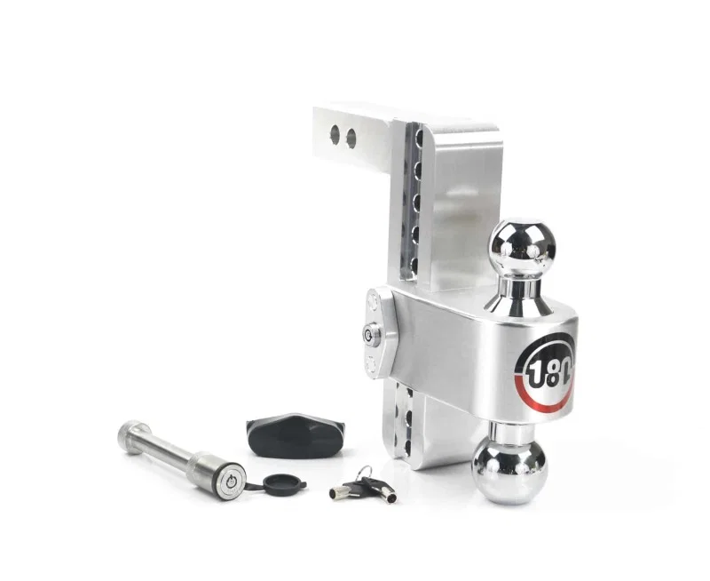 Weigh Safe CTB8-2-KA, 180 Hitch 8in Drop Hitch & 2in Shank (10K/12.5K GTWR) w/WS05 - Aluminum