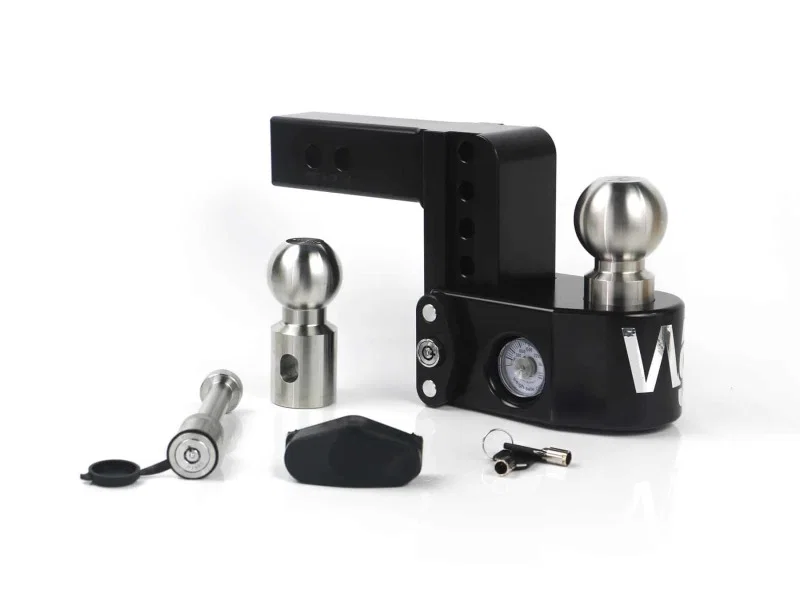 Weigh Safe WS4-2-KA-CER-BLA, 4in Drop Hitch w/Built-in Scale & 2in Shank (8K/12.5K GTWR) w/WS05 - Black Cerakote
