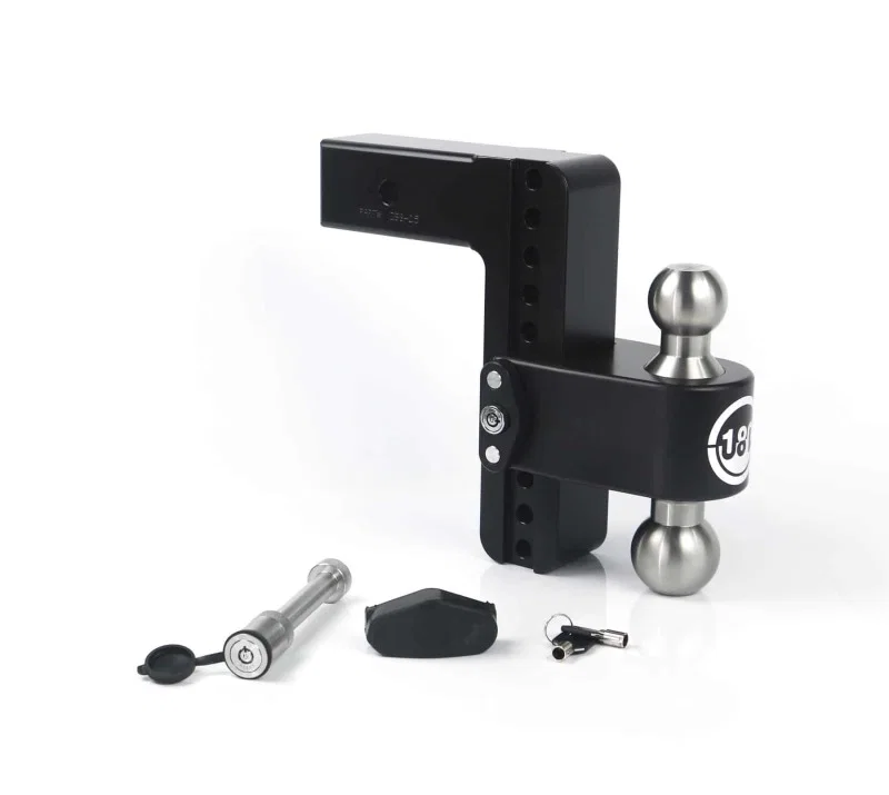 Weigh Safe LTB8-2.5-KA-CER-BLA, 180 Hitch 8in Drop Hitch & 2.5in Shank (10K/18.5K GTWR) w/WS05 - Black Cerakote