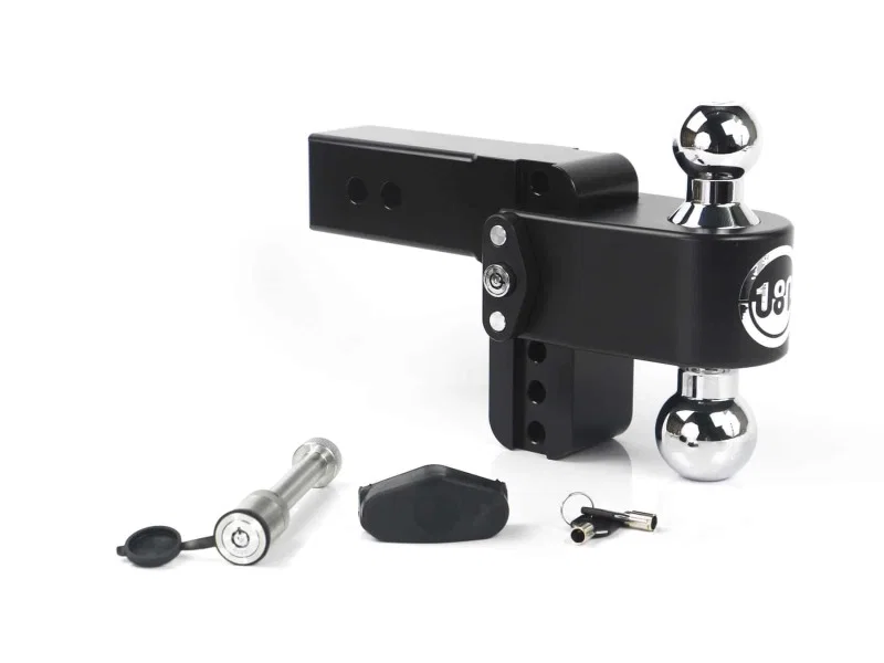 Weigh Safe CTB4-2.5-KA-CER-BLA, 180 Hitch 4in Drop Hitch & 2.5in Shank (10K/18.5K GTWR) w/WS05 - Black Cerakote