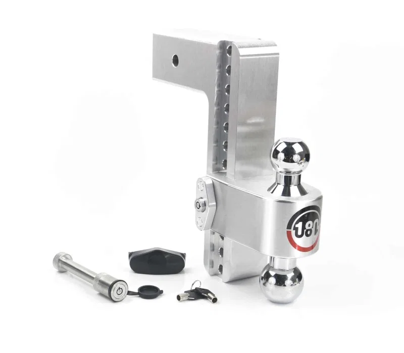Weigh Safe CTB10-3-KA, 180 Hitch 10in Drop Hitch & 3in Shank (10K/21K GTWR) w/WS05 - Aluminum