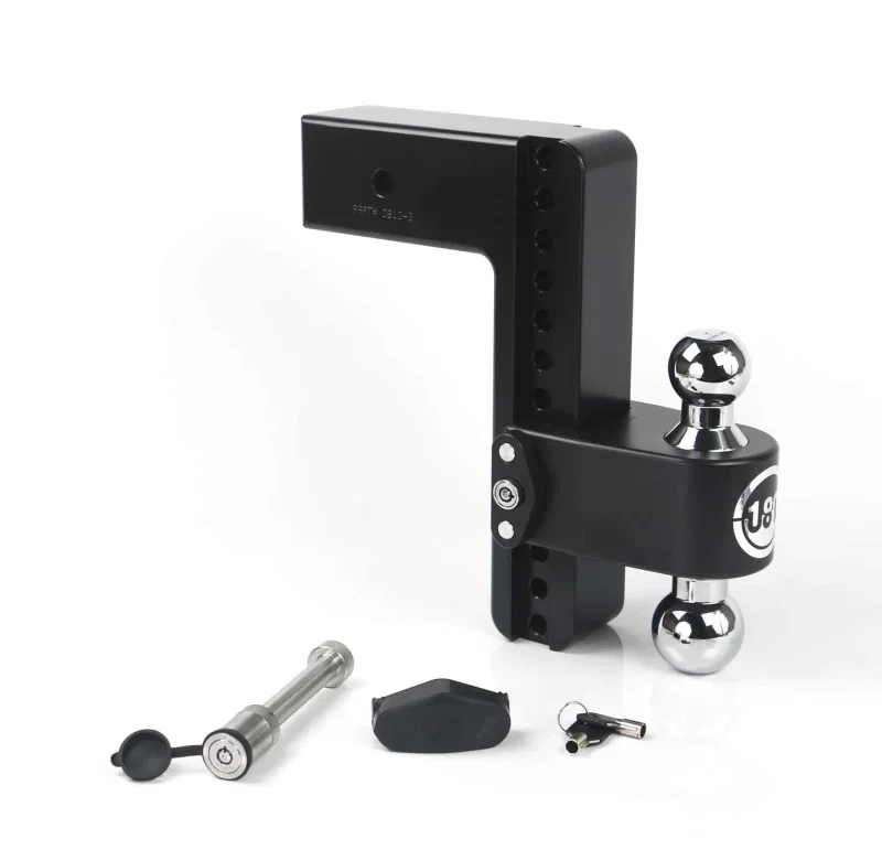 Weigh Safe CTB10-3-KA-CER-BLA, 180 Hitch 10in Drop Hitch & 3in Shank (10K/21K GTWR) w/WS05 - Black Cerakote
