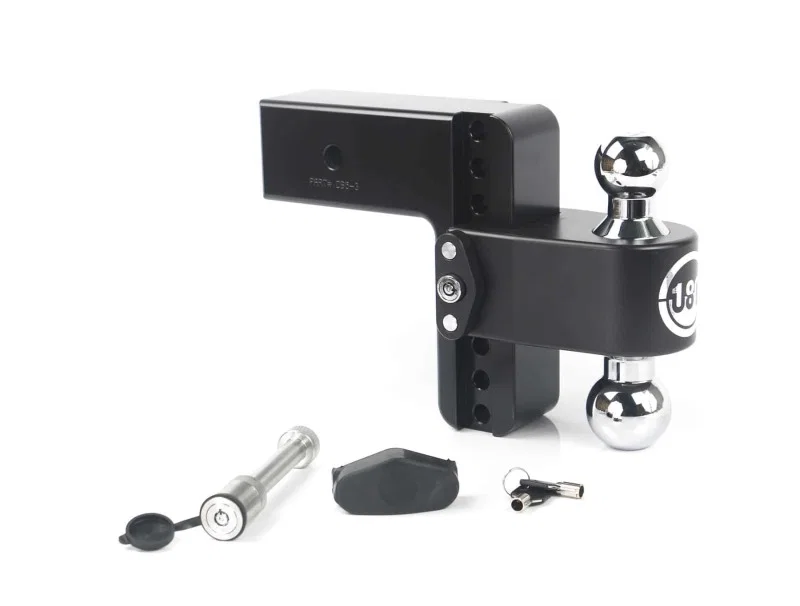 Weigh Safe CTB6-3-KA-CER-BLA, 180 Hitch 6in Drop Hitch & 3in Shank (10K/21K GTWR) w/WS05 - Black Cerakote