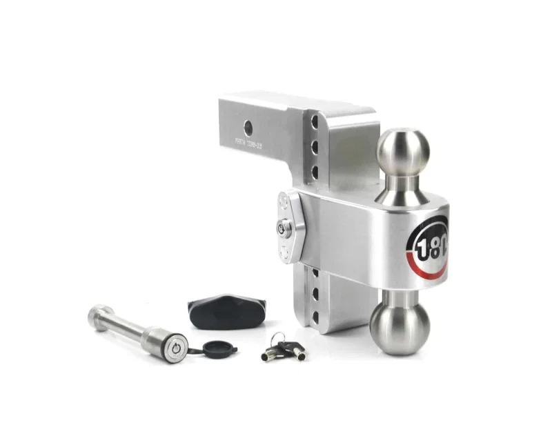 Weigh Safe LTB6-2.5-KA, 180 Hitch 6in Drop Hitch & 2.5in Shank (10K/18.5K GTWR) w/WS05 - Aluminum
