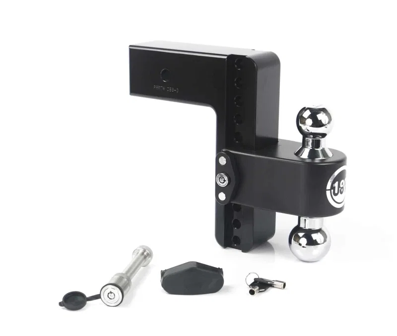Weigh Safe CTB8-3-KA-CER-BLA, 180 Hitch 8in Drop Hitch & 3in Shank (10K/21K GTWR) w/WS05 - Black Cerakote