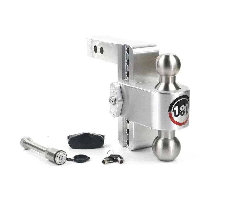 Weigh Safe LTB6-2-KA, 180 Hitch 6in Drop Hitch & 2in Shank (10K/12.5K GTWR) w/WS05 - Aluminum