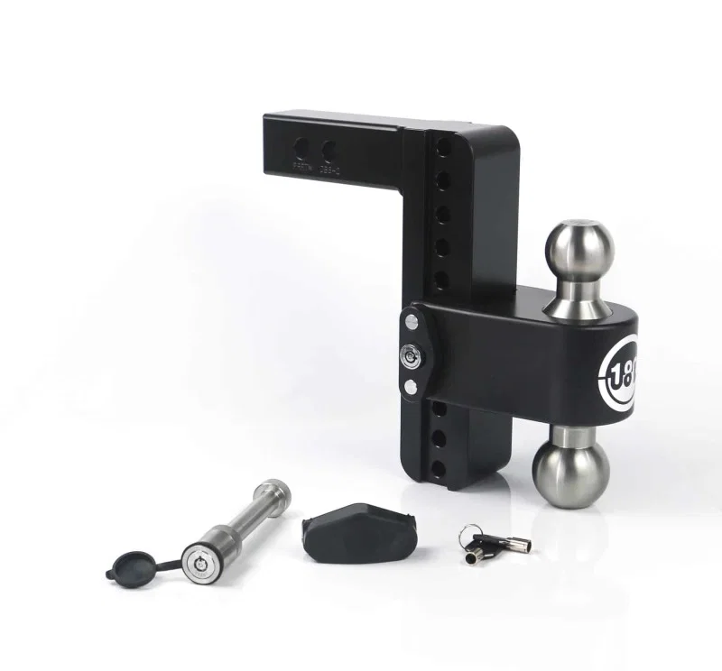 Weigh Safe LTB8-2-KA-CER-BLA, 180 Hitch 8in Drop Hitch & 2in Shank (10K/12.5K GTWR) w/WS05 - Black Cerakote