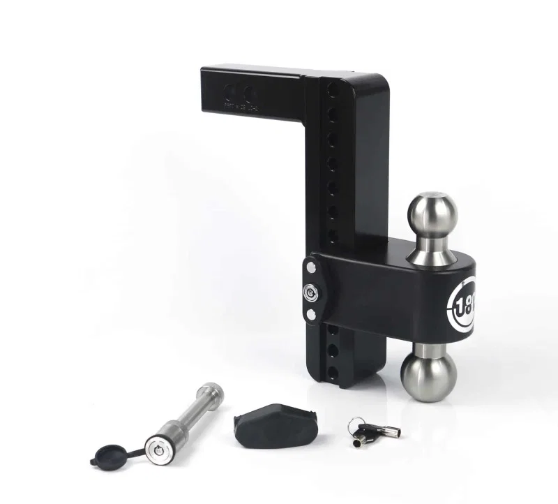 Weigh Safe LTB10-2-KA-CER-BLA, 180 Hitch 10in Drop Hitch & 2in Shank (10K/12.5K GTWR) w/WS05 - Black Cerakote