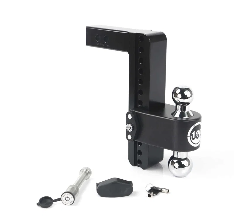 Weigh Safe CTB10-2-KA-CER-BLA, 180 Hitch 10in Drop Hitch & 2in Shank (10K/12.5K GTWR) w/WS05 - Black Cerakote