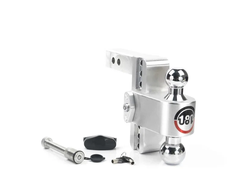 Weigh Safe CTB6-2-KA, 180 Hitch 6in Drop Hitch & 2in Shank (10K/12.5K GTWR) w/WS05 - Aluminum