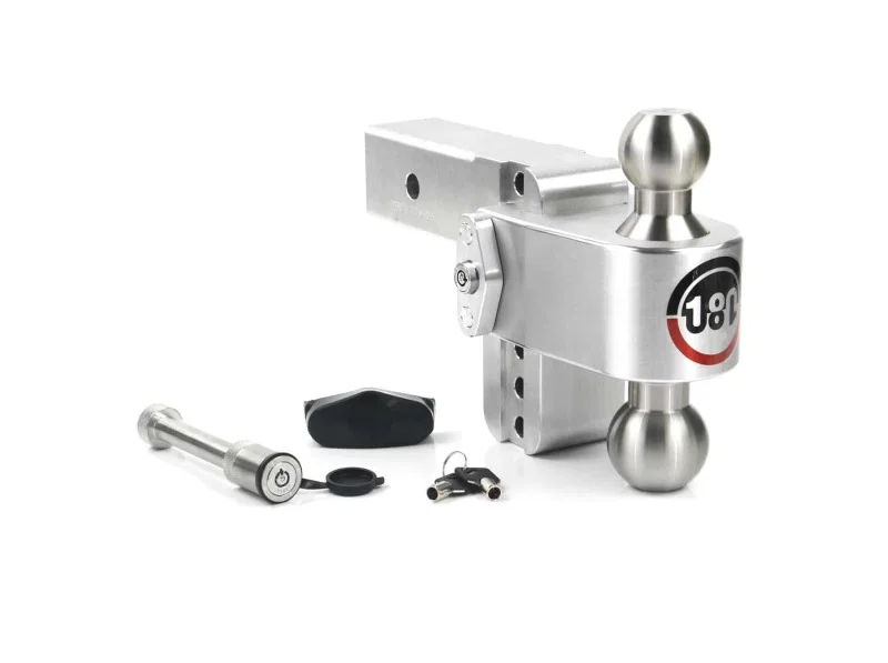 Weigh Safe LTB4-2.5-KA, 180 Hitch 4in Drop Hitch & 2.5in Shank (10K/18.5K GTWR) w/WS05 - Aluminum