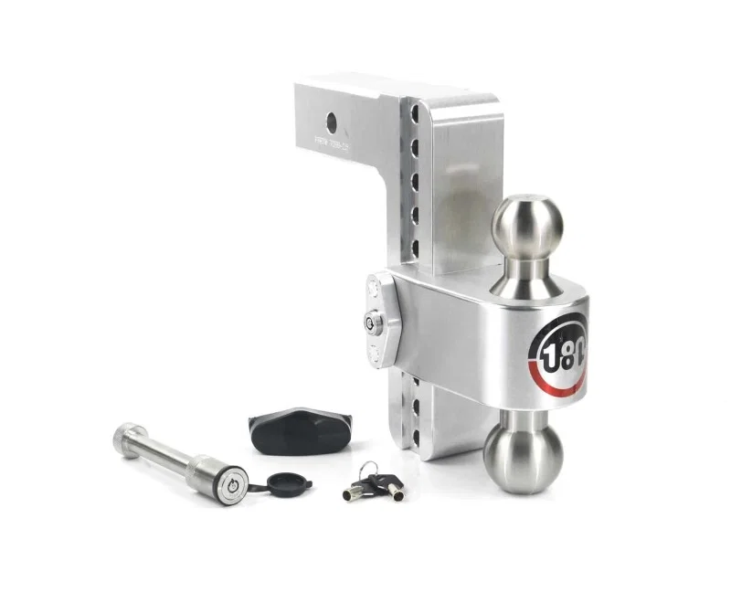 Weigh Safe LTB8-2.5-KA, 180 Hitch 8in Drop Hitch & 2.5in Shank (10K/18.5K GTWR) w/WS05 - Aluminum