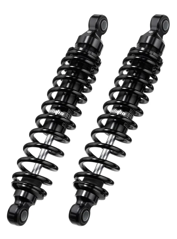 Bitubo Suspension H0007WMB02V2, WMB0 Twinshocks Adjustable: Spring Preload, Length 367mm, Dark Edition