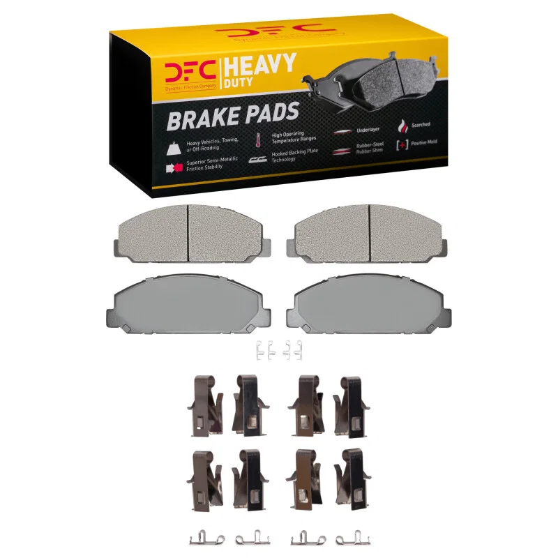 DFC 1214-0827-01, 99-24 Chevrolet LCF4500XD Diesel Engine Rear/Front Heavy Duty Pads and Hardware Kit