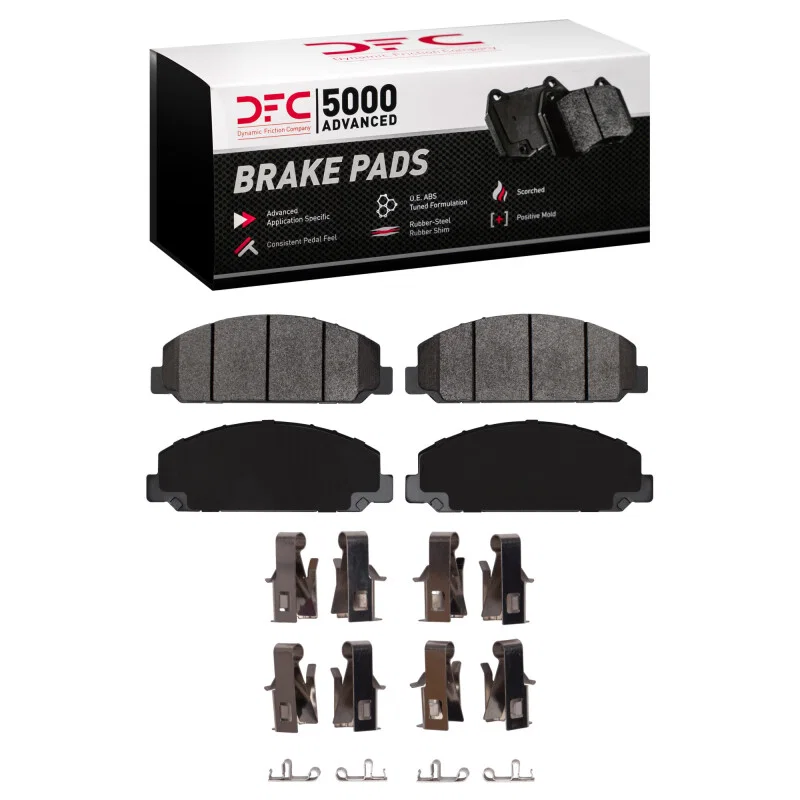 DFC 1551-0827-01, 99-24 Chevrolet LCF5500HD Diesel Rear/Front 5000 Adv Semi Metallic Brake Pads & Hardware Kit
