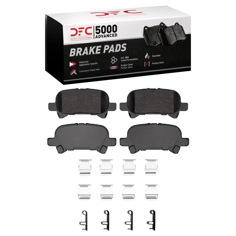 DFC 1551-0828-02, 00-04 Toyota Solara Rear 5000 Advanced Ceramic Brake Pads and Hardware Kit