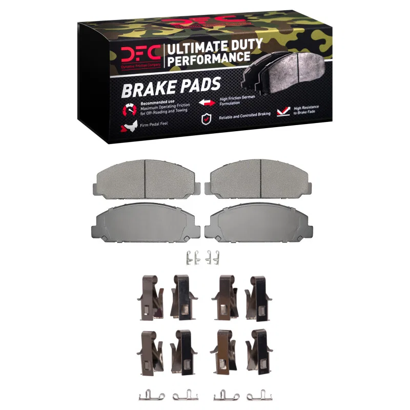 DFC 1400-0827-01, 99-24 Chevrolet W5500 Tiltmaster Front/Rear Ultimate Duty Perf Brake Pads & Hardware Kit