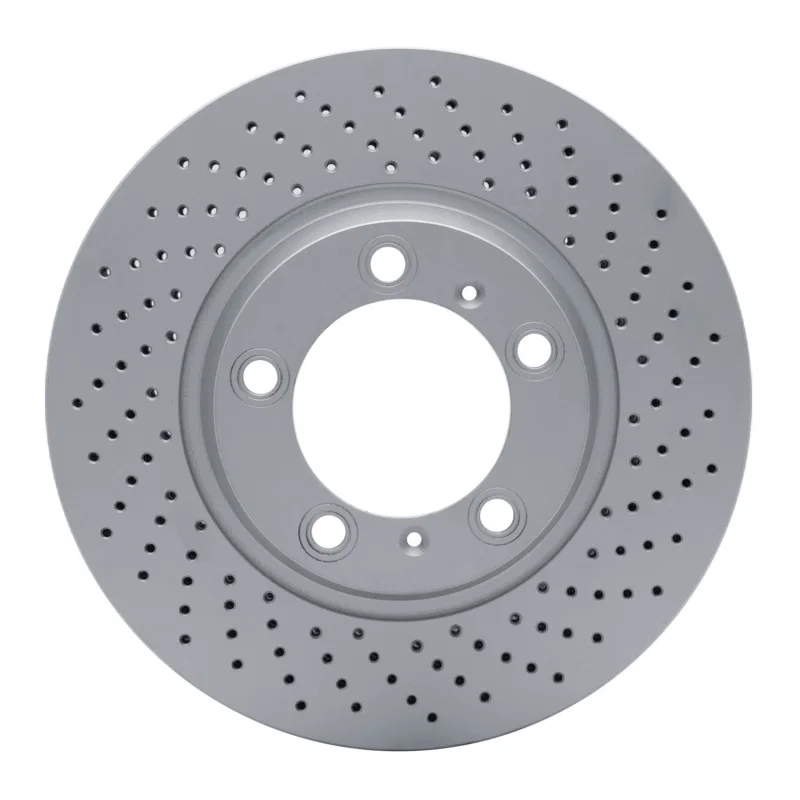 DFC 920-02035D, 99-23 Porsche 911 Right Front Drilled Hi-Carbon Alloy Geomet Coated Rotor