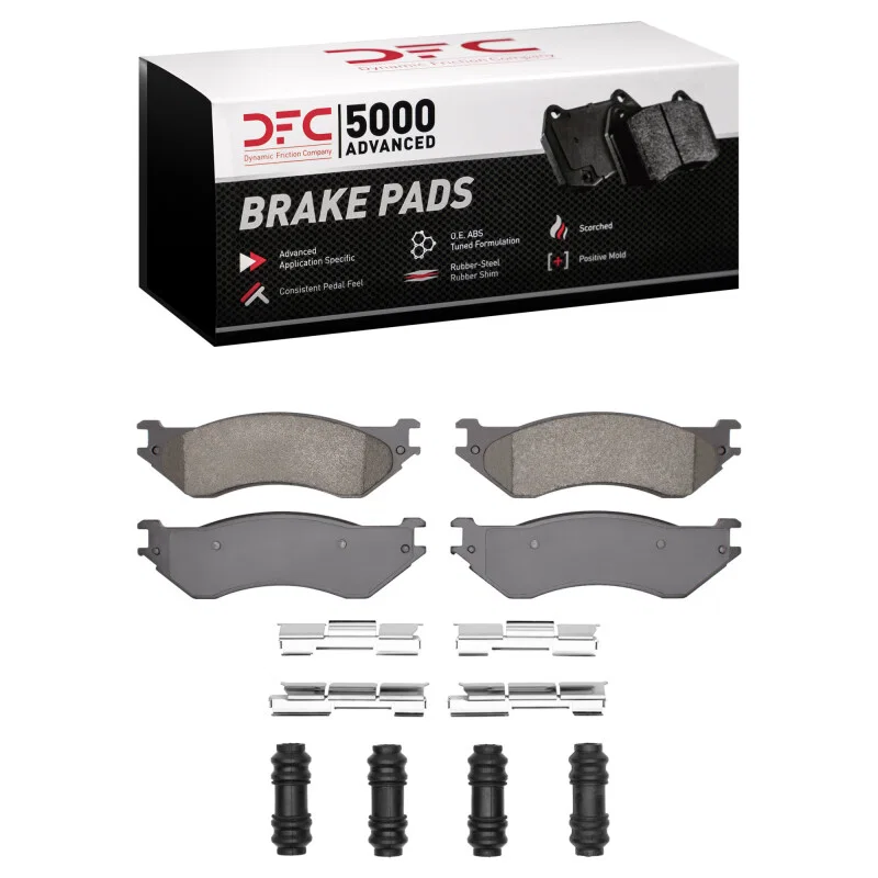 DFC 1551-0702-12, 00-08 Dodge Ram 3500 Rear 5000 Advanced Semi Metallic Brake Pads and Hardware Kit