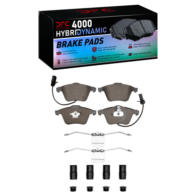 DFC 4000-0915-12, 00-11 Audi A6 Quattro Front 4000 HybriDynamic Brake Pads and Hardware Kit