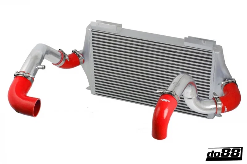 do88 BIG-940-R-63, 92-98 Volvo 740/940 Turbo (63mm Throttle) BigPack Intercooler Kit w/Red Hoses