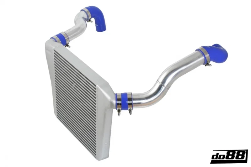 do88 BIG-740-R-63, 81-98 Volvo 740/940 Turbo (63mm Throttle) BigPack Intercooler Kit w/Red Hoses