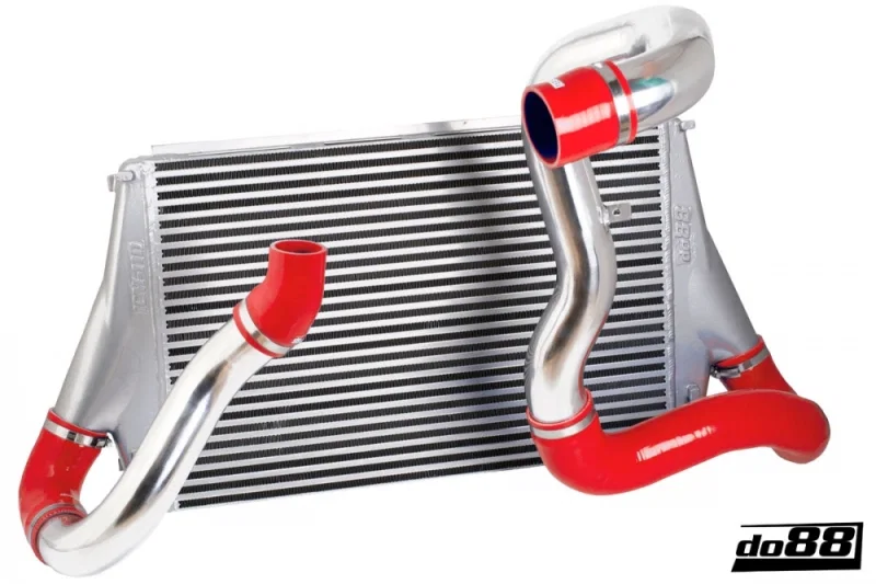 do88 BIG-110-R, 06-11 SAAB 9-3 2.8T V6 Aero/Turbo X (B285) BigPack Intercooler Kit w/Red Hoses