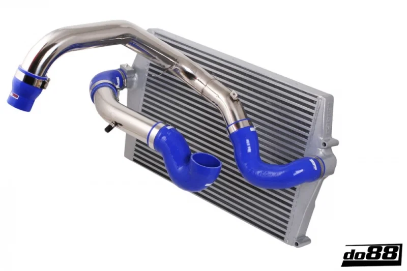 do88 BIG-X70-B-MG, 00-02 Volvo S60/V70 2.0T/2.3T/2.4T (T5) BigPack Intercooler Kit w/Blue Hoses