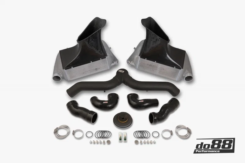do88 BIG-140SV, 07-09 Porsche 911 Turbo/GT2 (997.1) BigPack Intercooler Kit w/Black Pipe