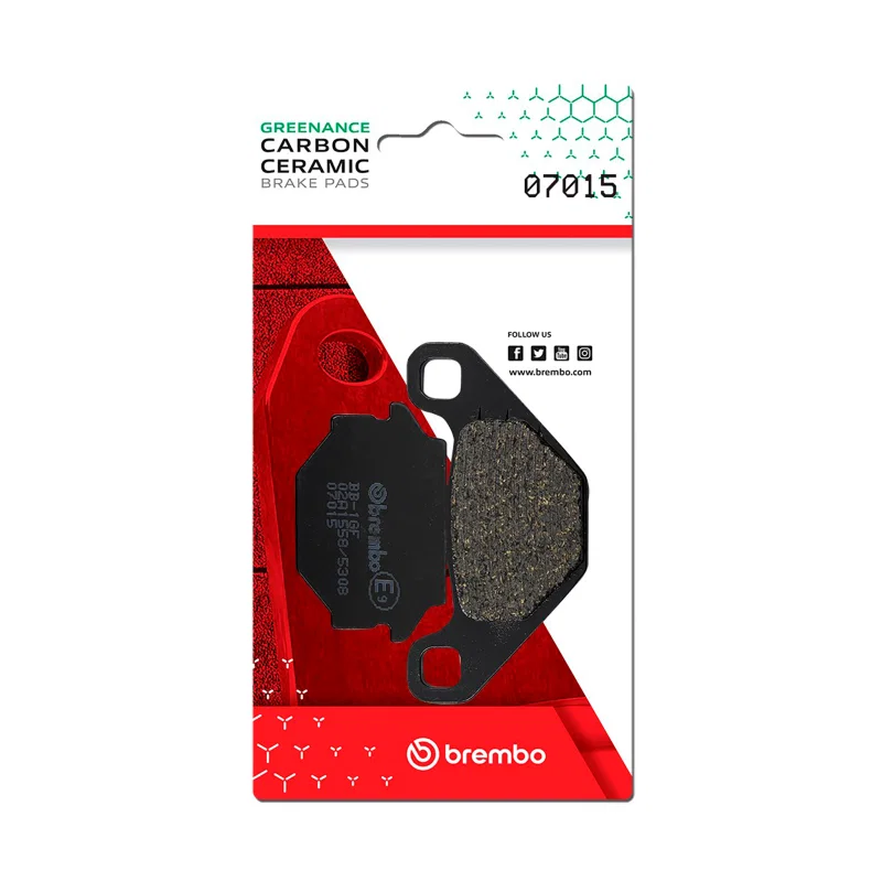 Brembo Powersports 07015, KYMCO Agility/Malaguti F Carbon Ceramic Brake Pad - Rear