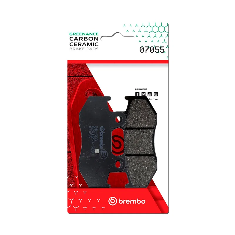 Brembo Powersports 07055, 03-09 Suzuki AN400 Burgman/2009 AN400 Burgman ABS Type S Carbon Ceramic Brake Pad - Rear